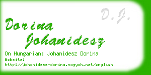 dorina johanidesz business card